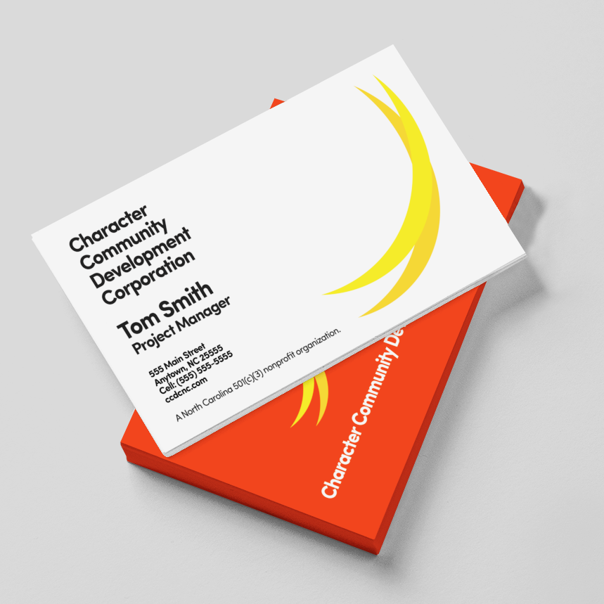 Photo of business cards for CCDC